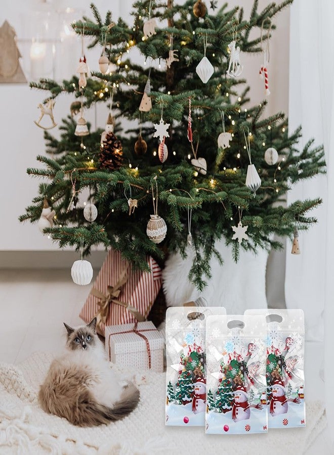 SOFPLATE 50Pcs 8.9 x 6.1 Inch Christmas Ziplock Bags Bulk Candy Zip Lock Bags PET Plastic Small Resealable Colorful Snowman Self Sealing Pouches for Christmas Candy Cookie Party Favors Gifts Packaging - Image 5